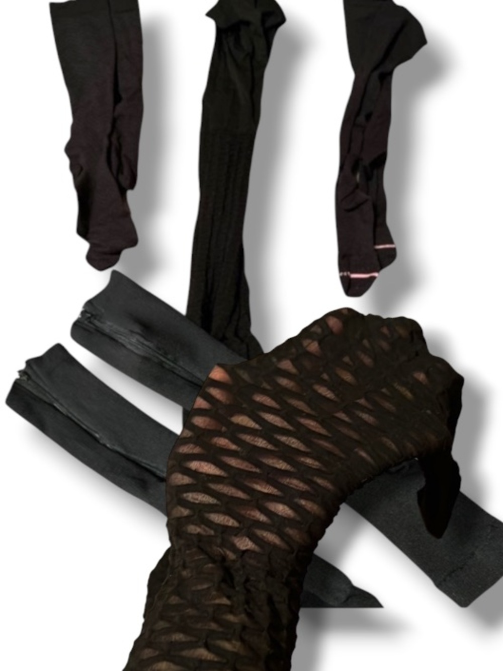 Women’s Bundle Hosiery Patterned Tights Compression Socks Knee High Preowned